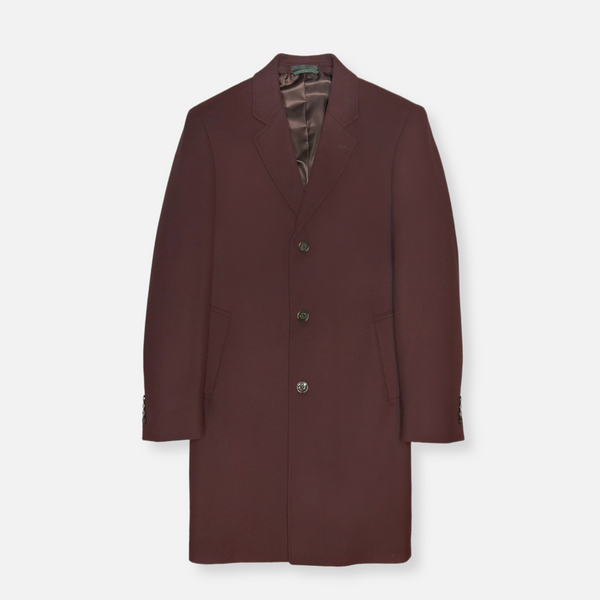 Ralph Lauren Luther Wool Cashmere Blend Top Coat Wine NEFNYC New