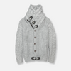 Duskin Cable Knit Button-Up Sweater
