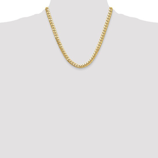 14k 6.75mm 20” Solid Miami Cuban Chain