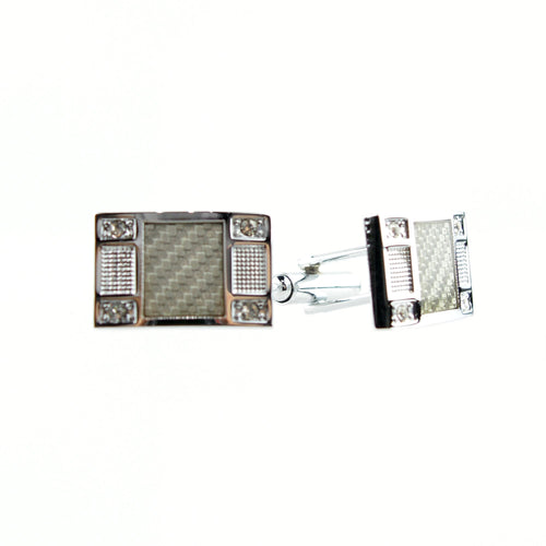 Chipper Rectangle Crystal Cuff Links