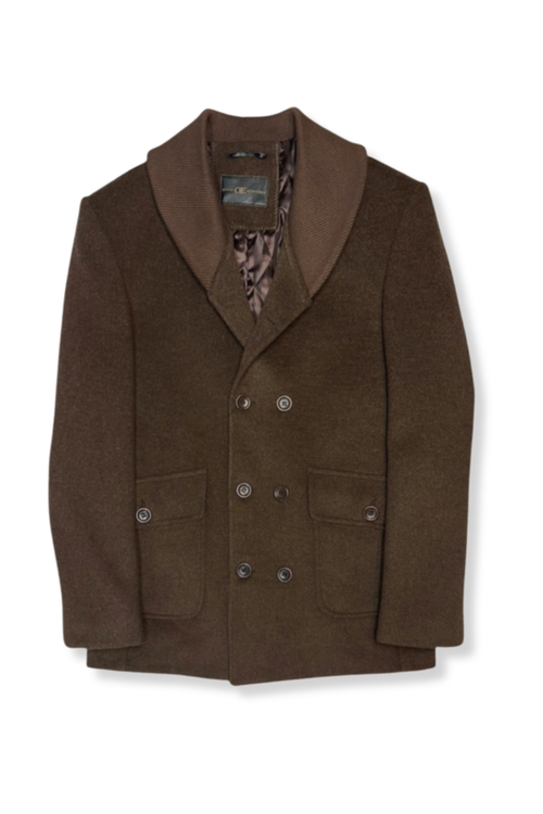 Donato Insulated Wool Blend Shawl Coat