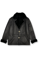Dillinger Leather Shearling Overcoat Jacket