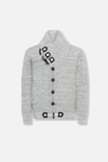 Duval Cable Knit Button-Up Sweater