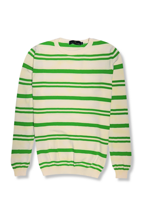 Delante Striped Crewneck Sweater