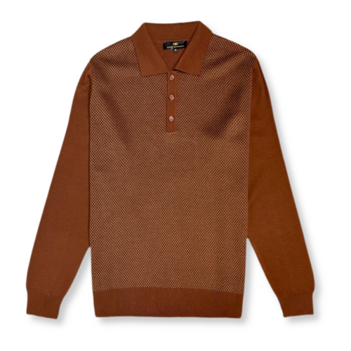 Dentino Knitted Polo Sweater