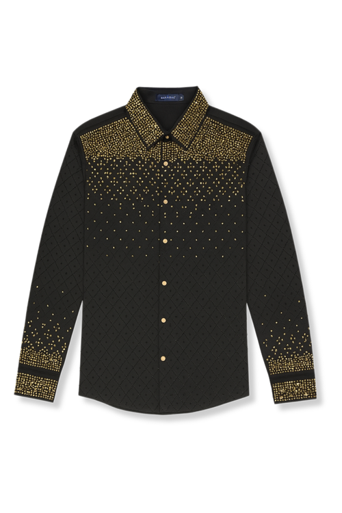 Bart Rhinestone Slim Fit Stretch Shirt