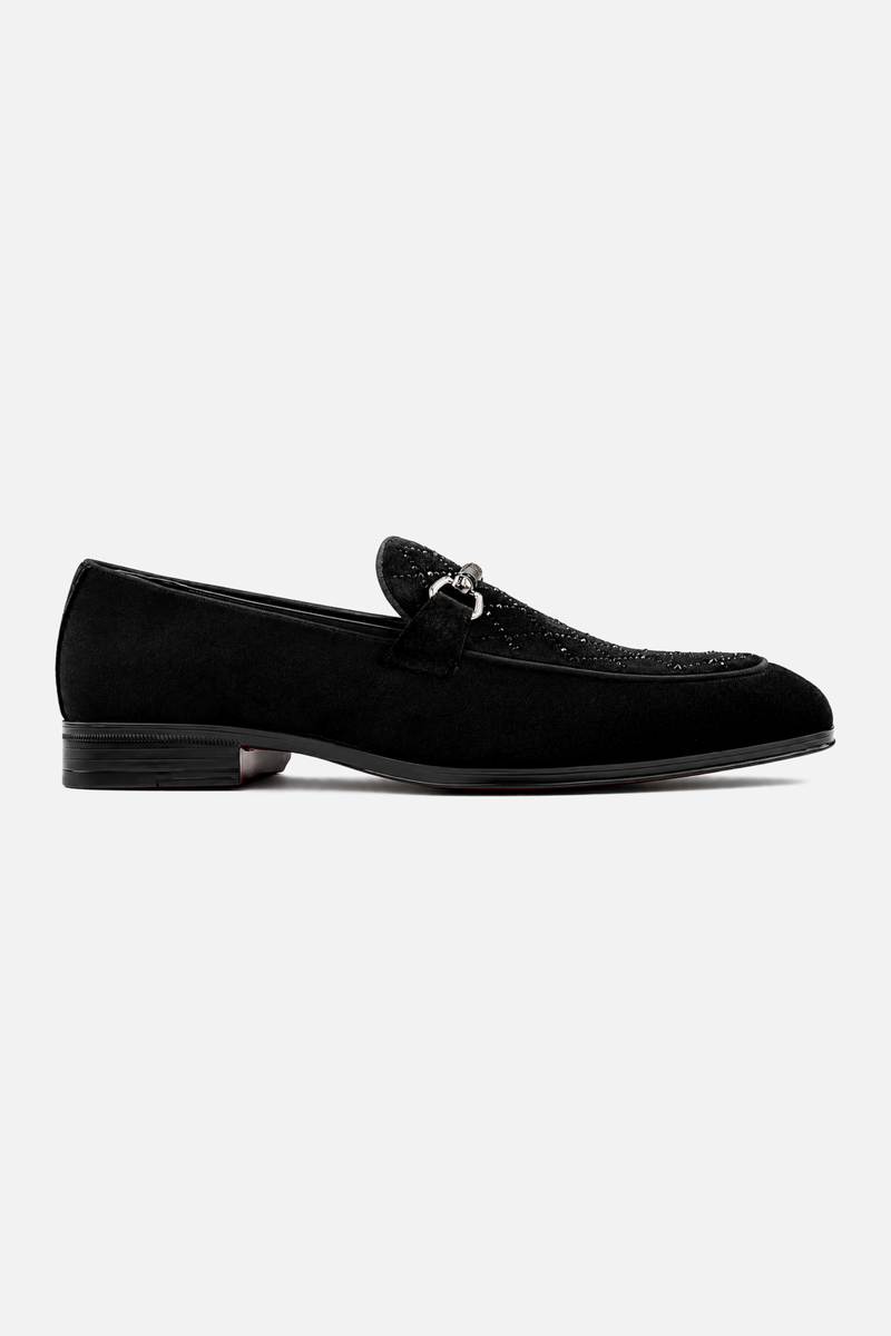 Formal Velvet Leather Slip Ons Black NEFNYC – New Edition Fashion