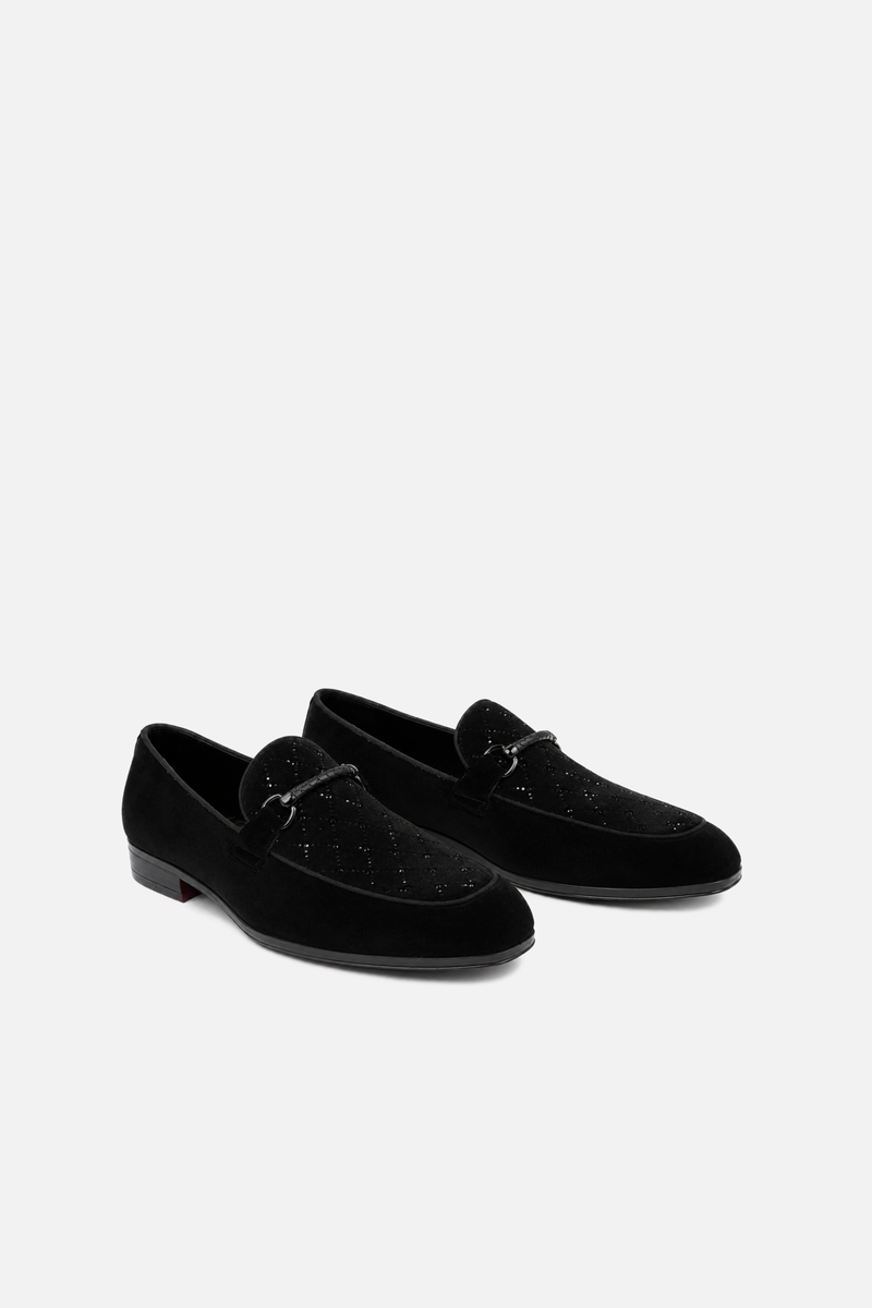 Formal Velvet Leather Slip Ons Black NEFNYC New Edition Fashion Formal Velvet Leather Slip Ons Black NEFNYC New Edition Fashion