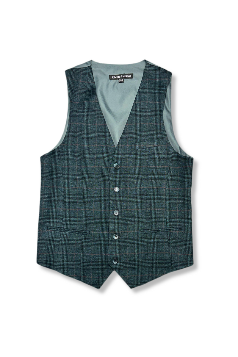 Acosta Plaid Vested Suit