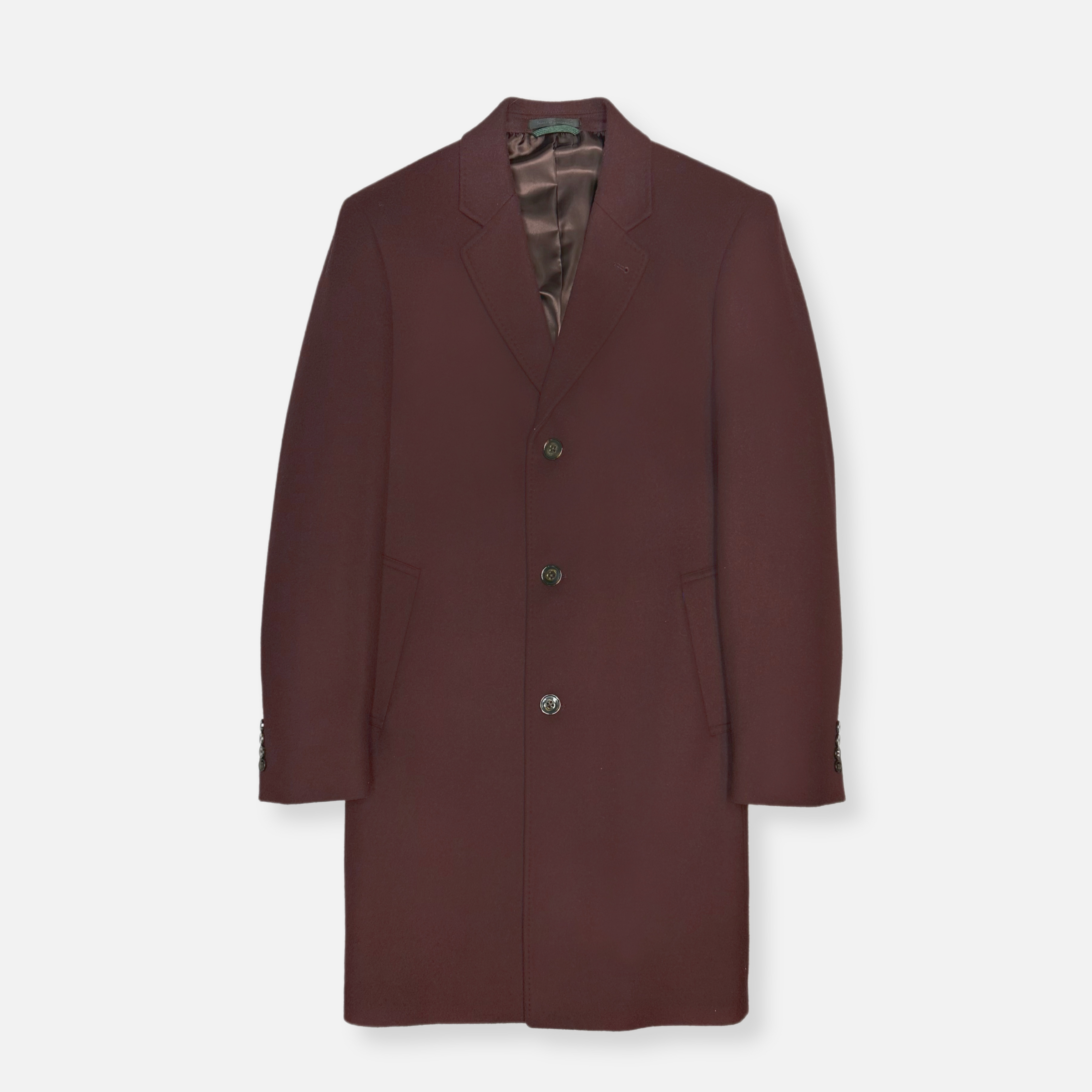 Ralph Lauren Luther Wool Cashmere Blend Top Coat Wine NEFNYC New Edition Fashion