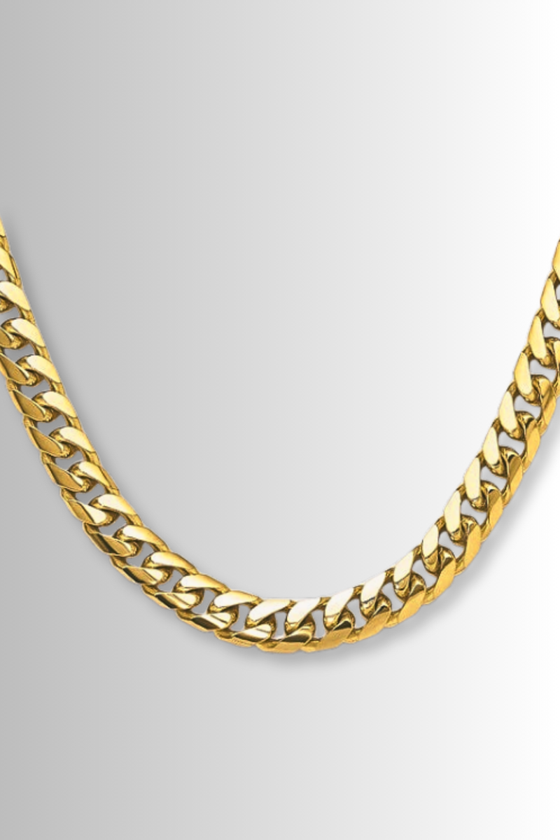 14k 6.75mm 20” Solid Miami Cuban Chain