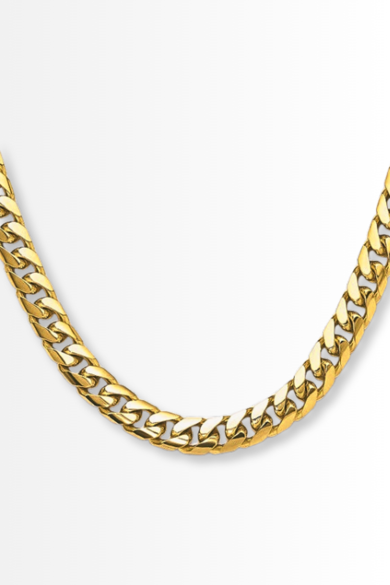 14k 6.75mm 20” Solid Miami Cuban Chain