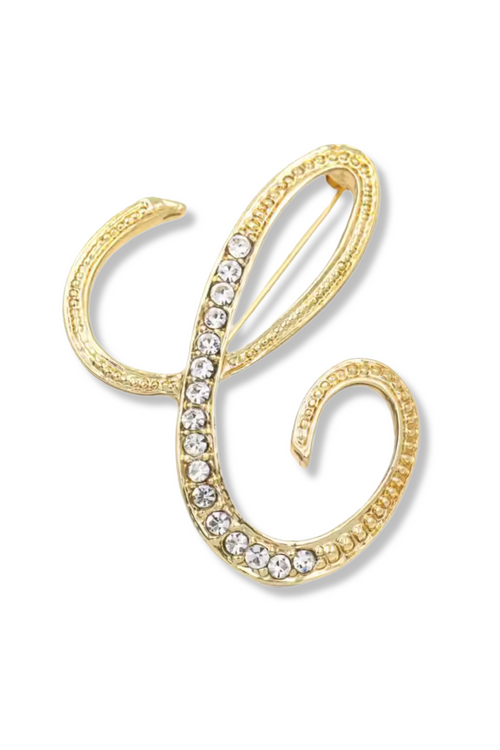 Brady Alphabet Lapel Pin Brooch
