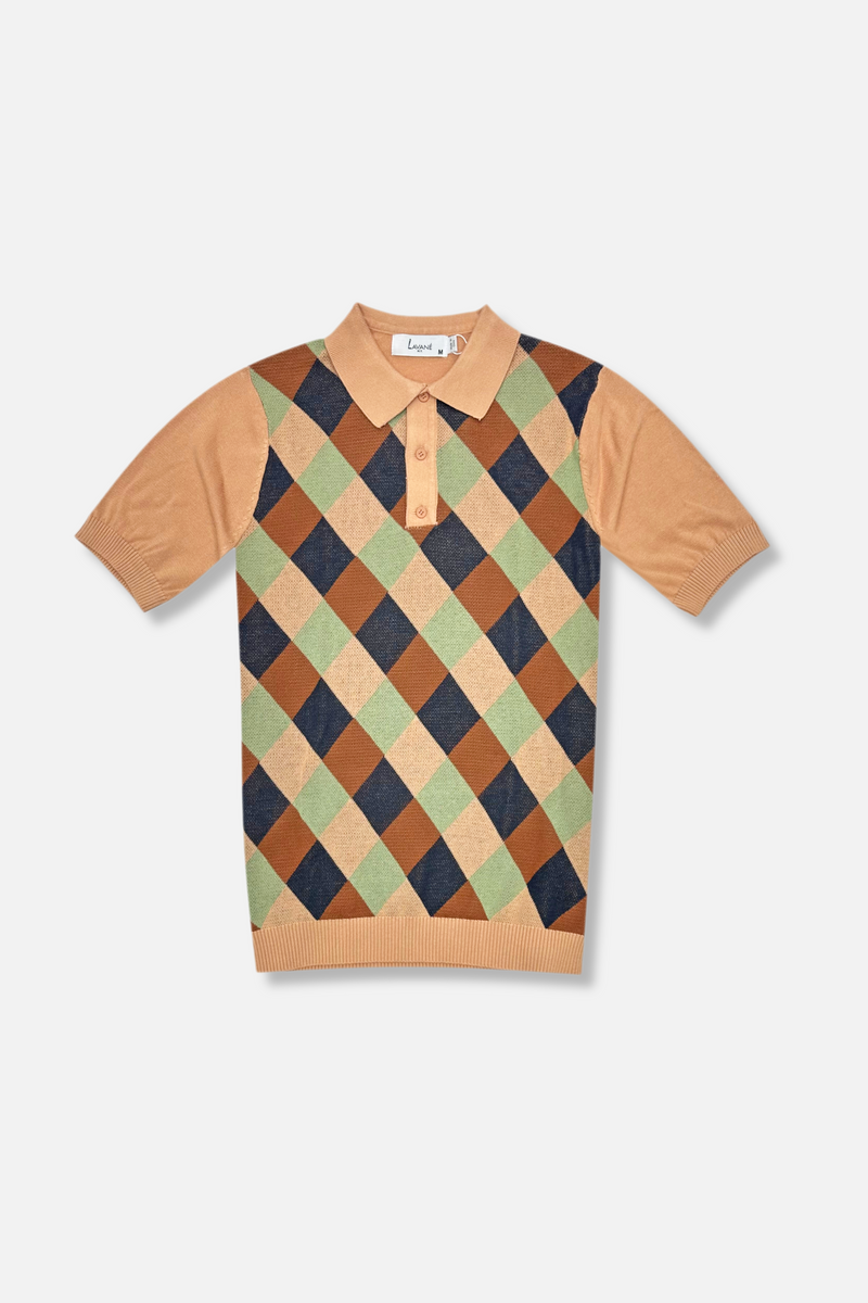 Lusaka Patterned Knitted Polo