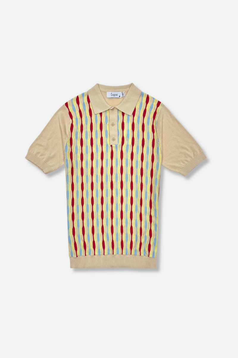 Lobito Patterned Knitted Polo
