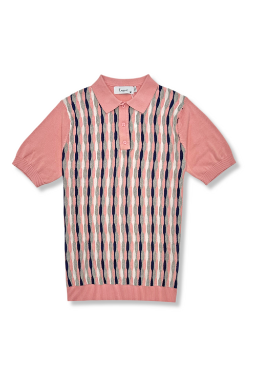 Lobito Patterned Knitted Polo