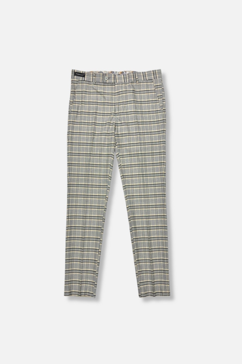 Pablo Slim Fit Plaid Pants