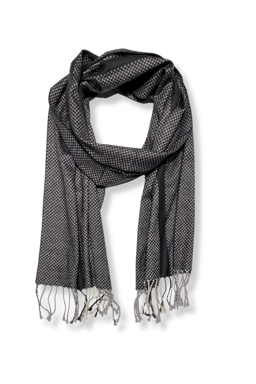 Volker Checkered Silk Scarf