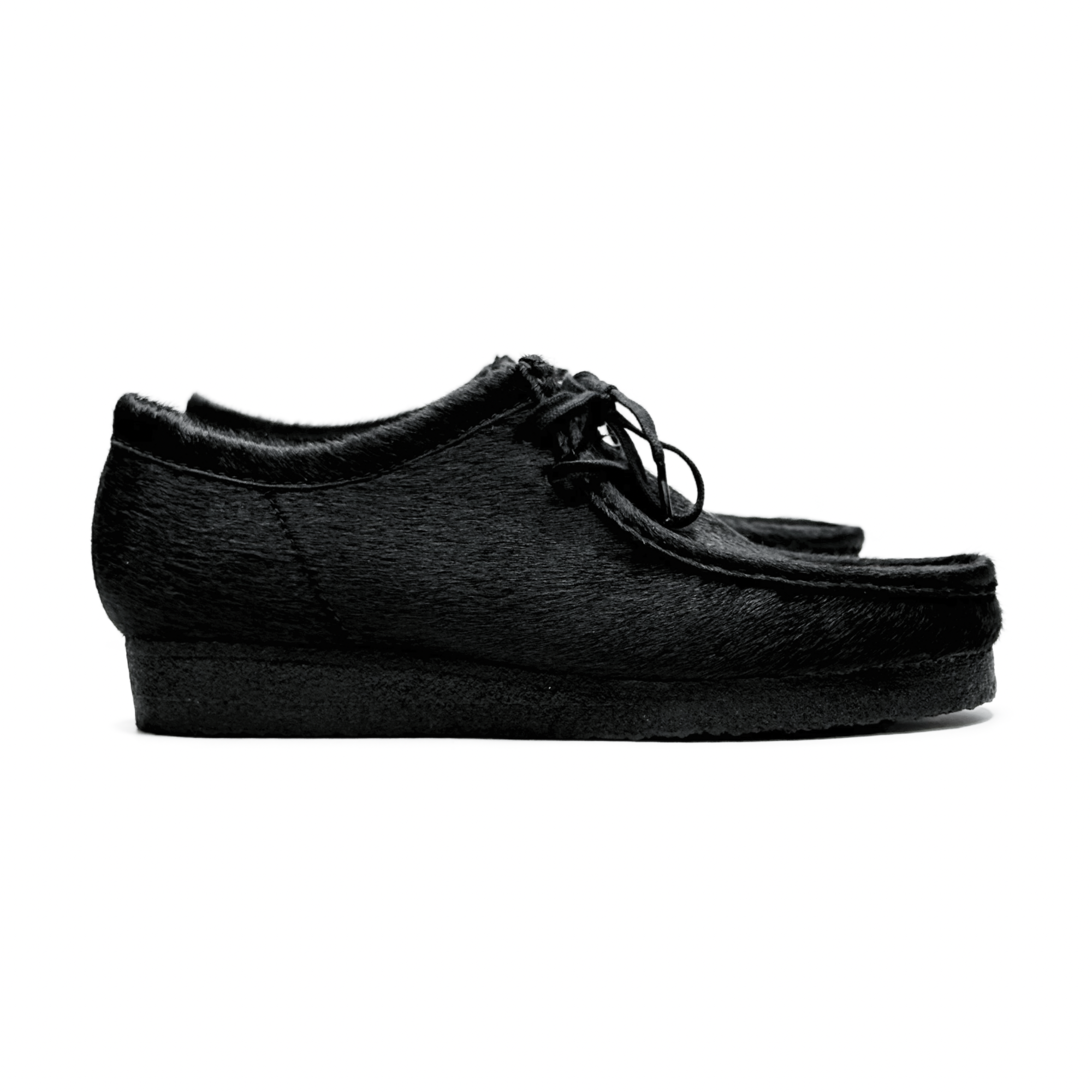 Clarks Wallabee Low Black Hair On Leather 26174031 NEFNYC Clarks Wallabee Low Black Hair On Leather 26174031 NEFNYC