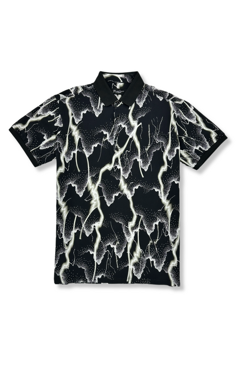 Pronto Printed Pique Polo