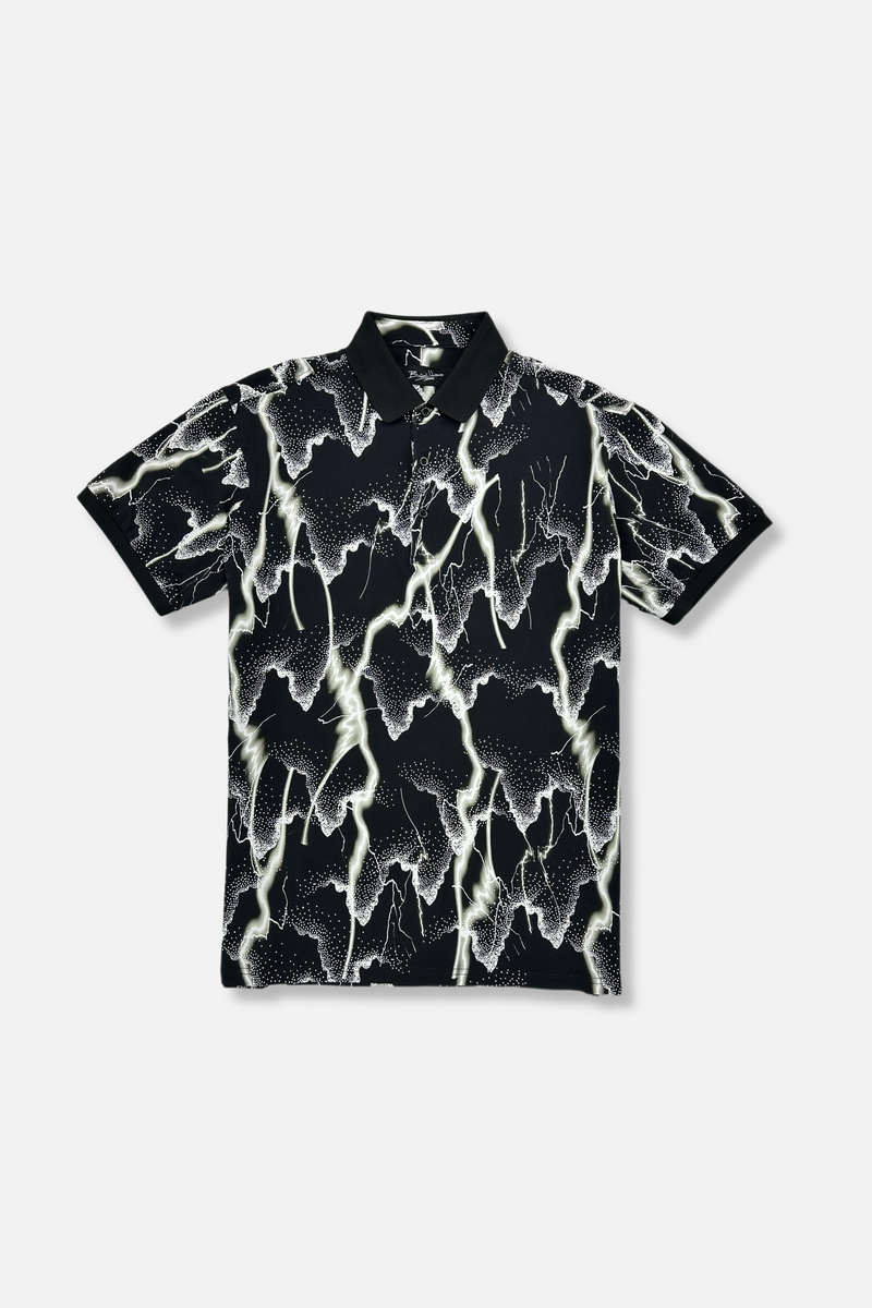 Pronto Printed Pique Polo