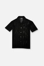 Darius Crochet Polo Cardigan