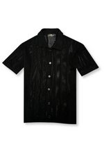 Darius Crochet Polo Cardigan