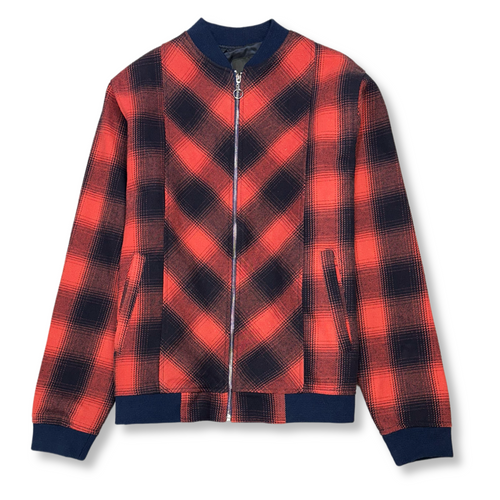 Vannes Plaid Baseball Jacket