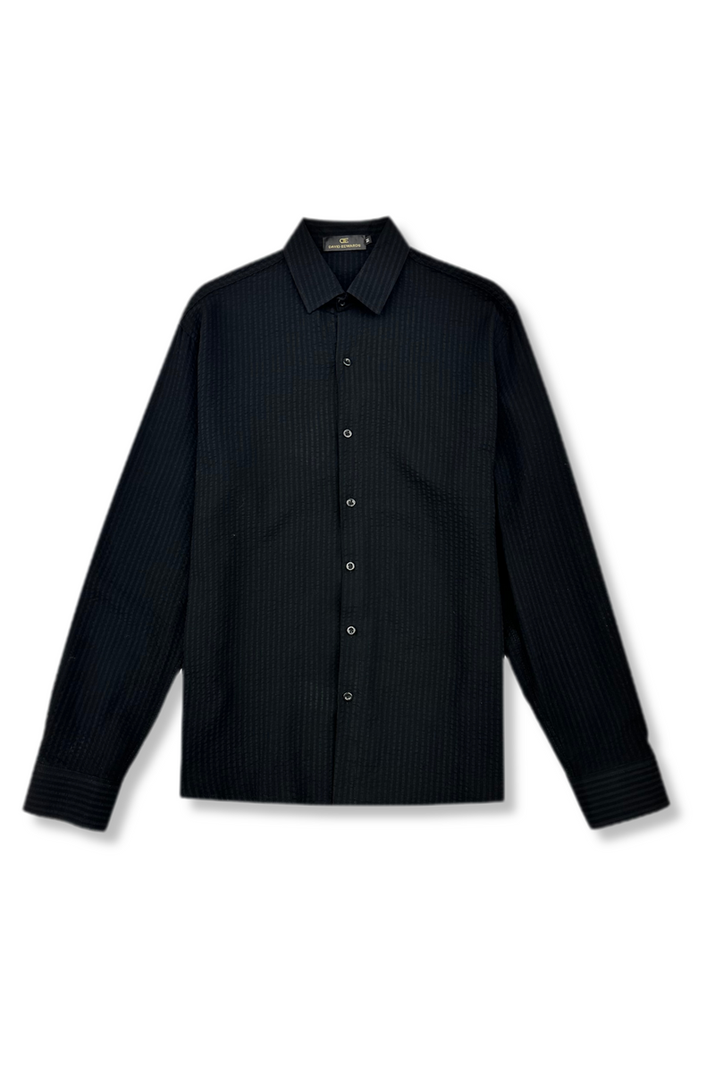 Dash Seersucker Long Sleeve Button Up