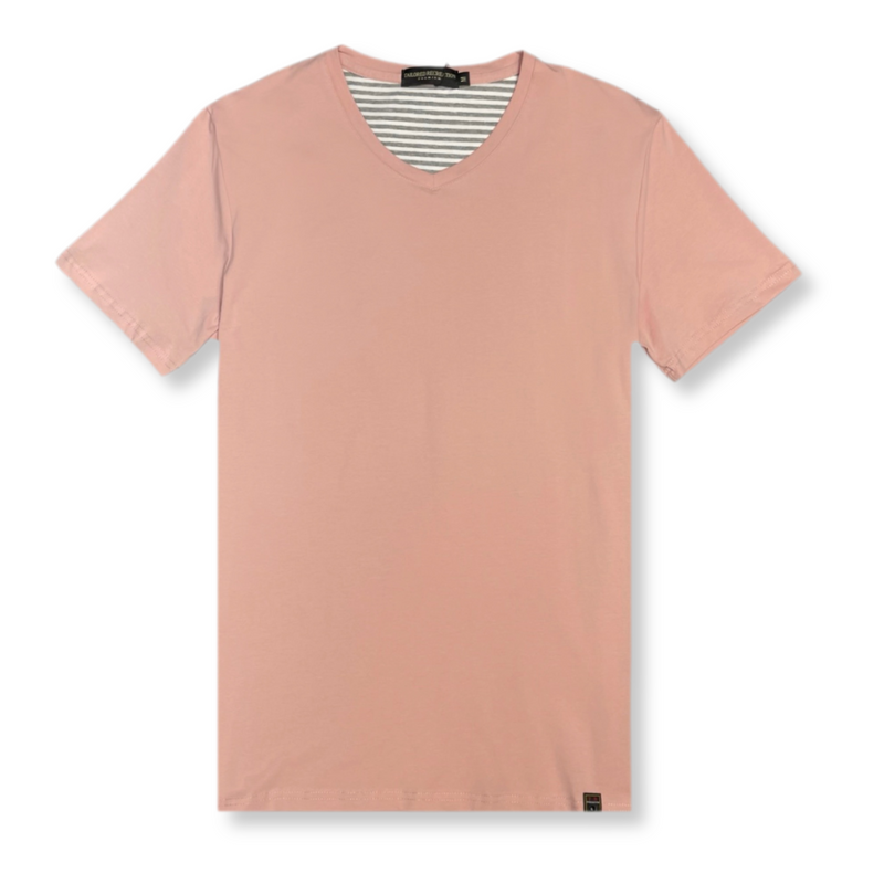 Vince Solid Stretch V-Neck Vacay T-Shirt