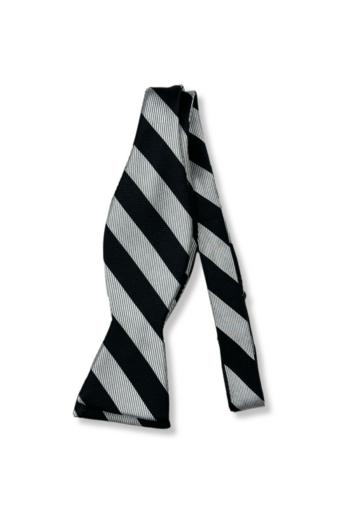 Brevard Wide Striped Self Tie Bow