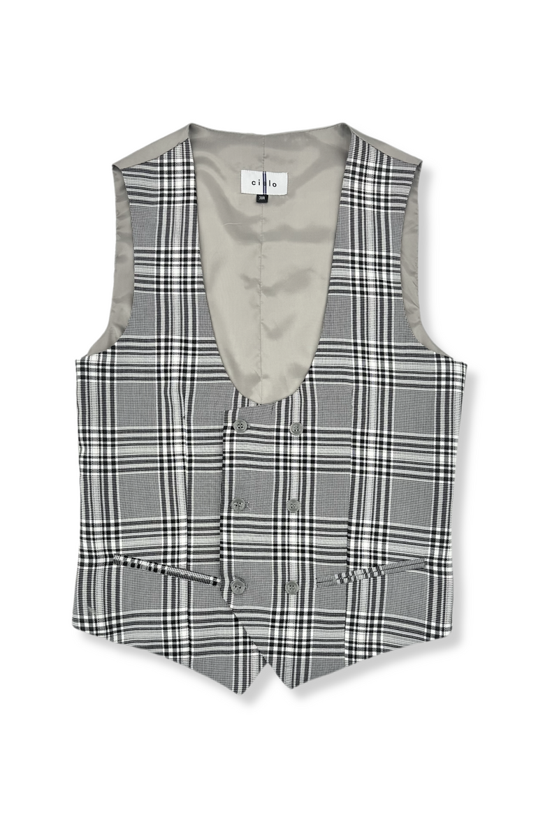 Preston Slim Plaid Vested Suit