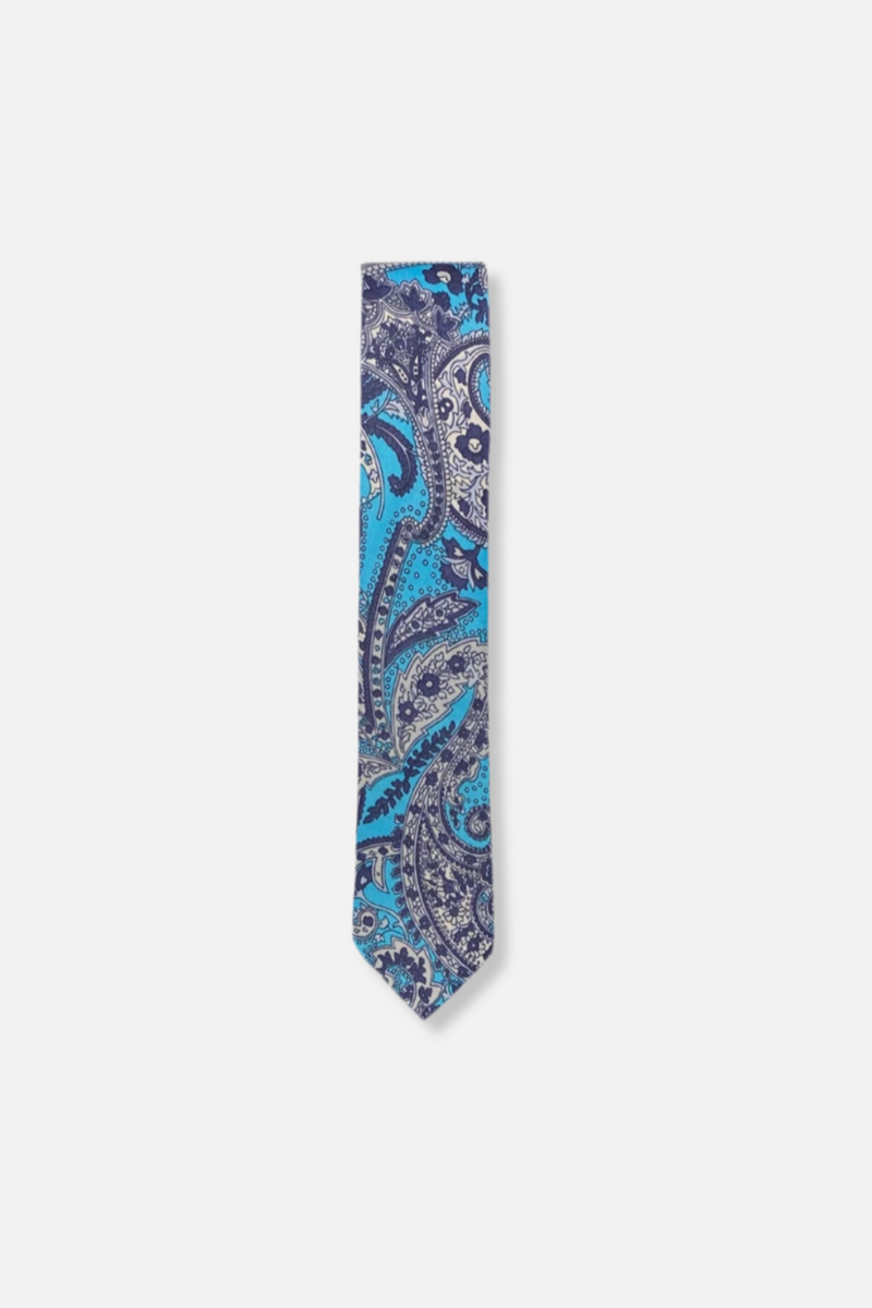 Belarmino Skinny Flower Print Tie