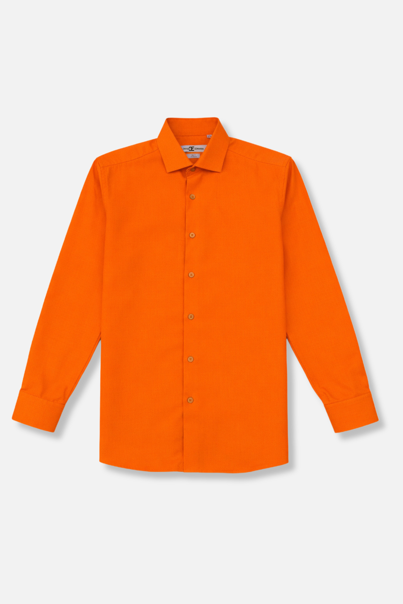 orange slim fit dress shirt qILAKOG Men's Luxury Shiny Silk Like Satin Dress Shirt Long Sleeve Casual Slim Fit Muscle Button Up Shirts Orange Xxxxl, Size: 4XL