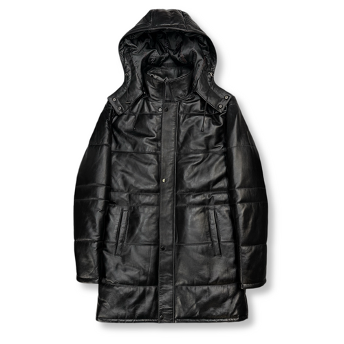 Durango Long Puffer Leather Jacket