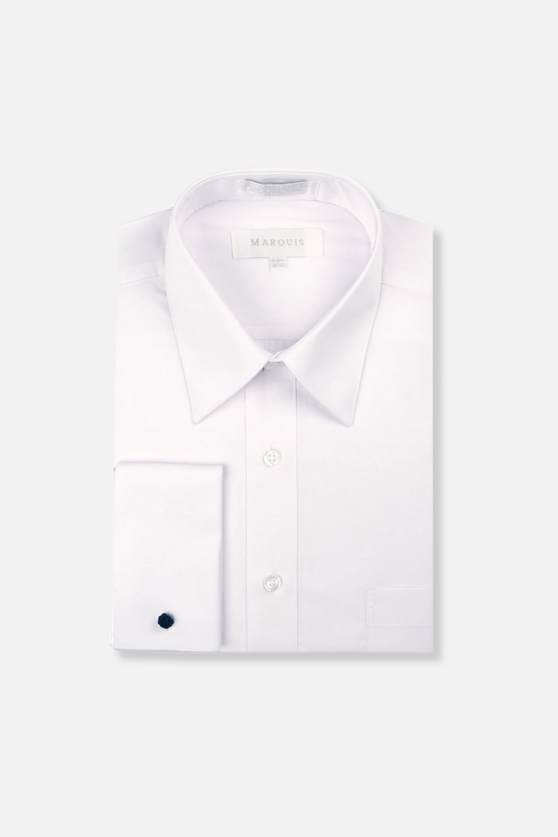 Marquis - Slim Fit Button Down Shirt 15.5 34/35 / White Marquis - Slim Fit Button Down Shirt 15.5 34/35 / White