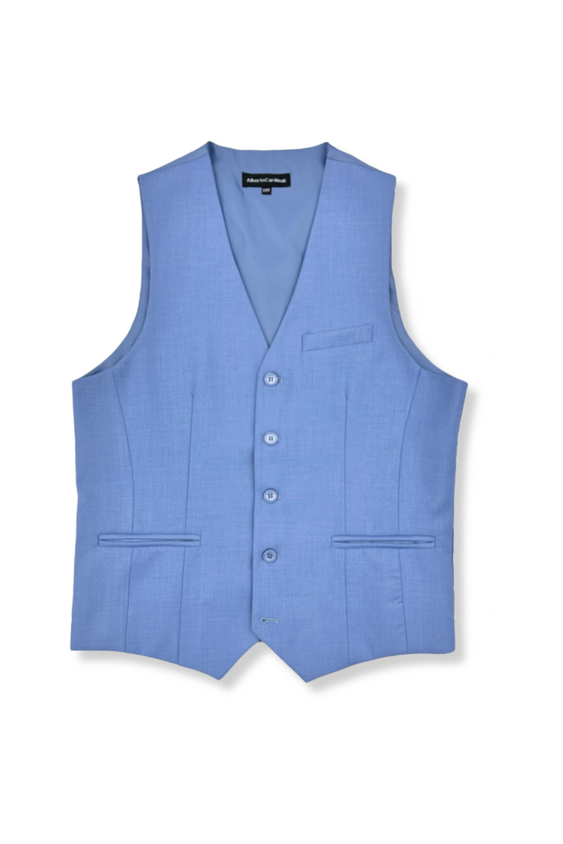 Victorio Slim Solid Vested Suit