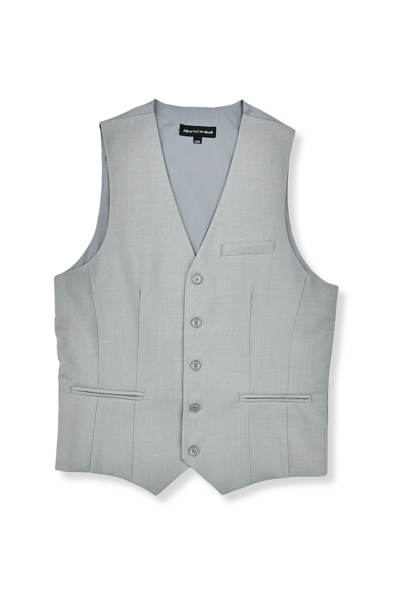 Victorio Slim Solid Vested Suit