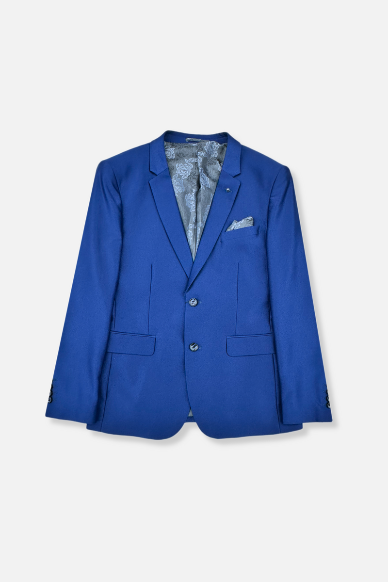 Santo Slim Solid Sharkskin Suit
