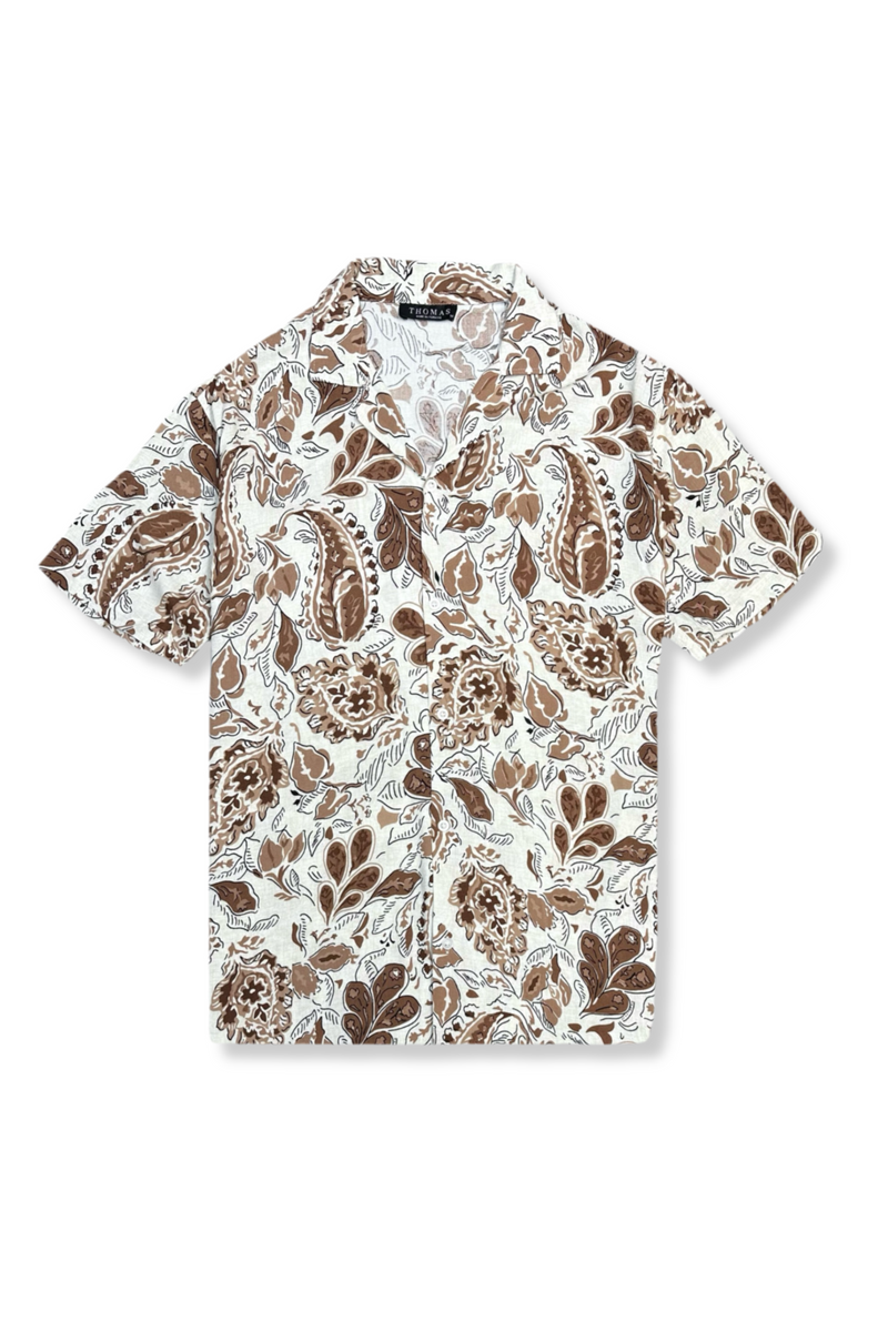 Theo Tropical Revere Collar Shirt