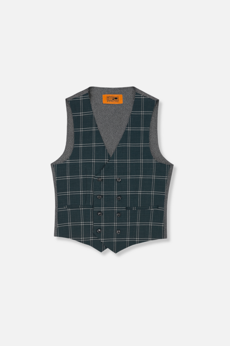 Pirlo Windowpane Vested Suit