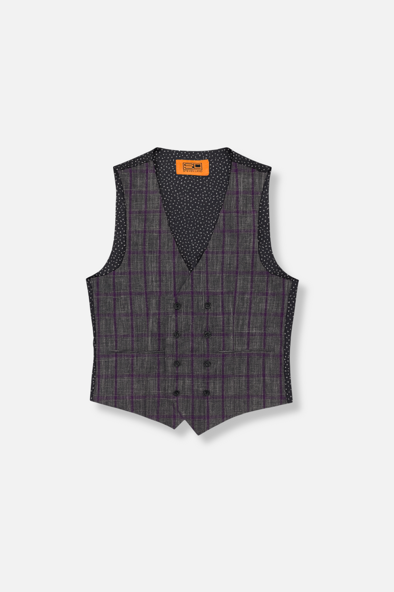 Pirlo Windowpane Vested Suit