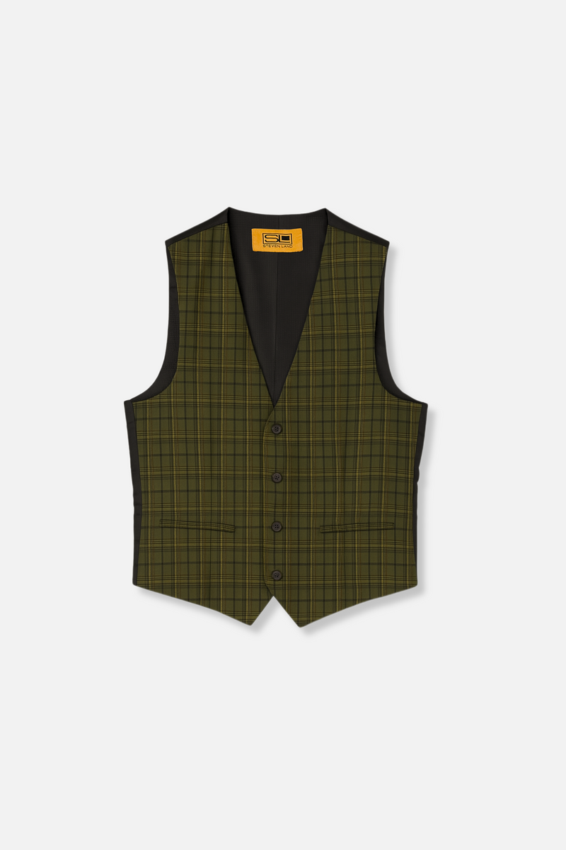 Valentino Plaid Vested Suit