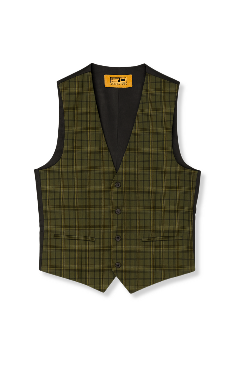 Valentino Plaid Vested Suit