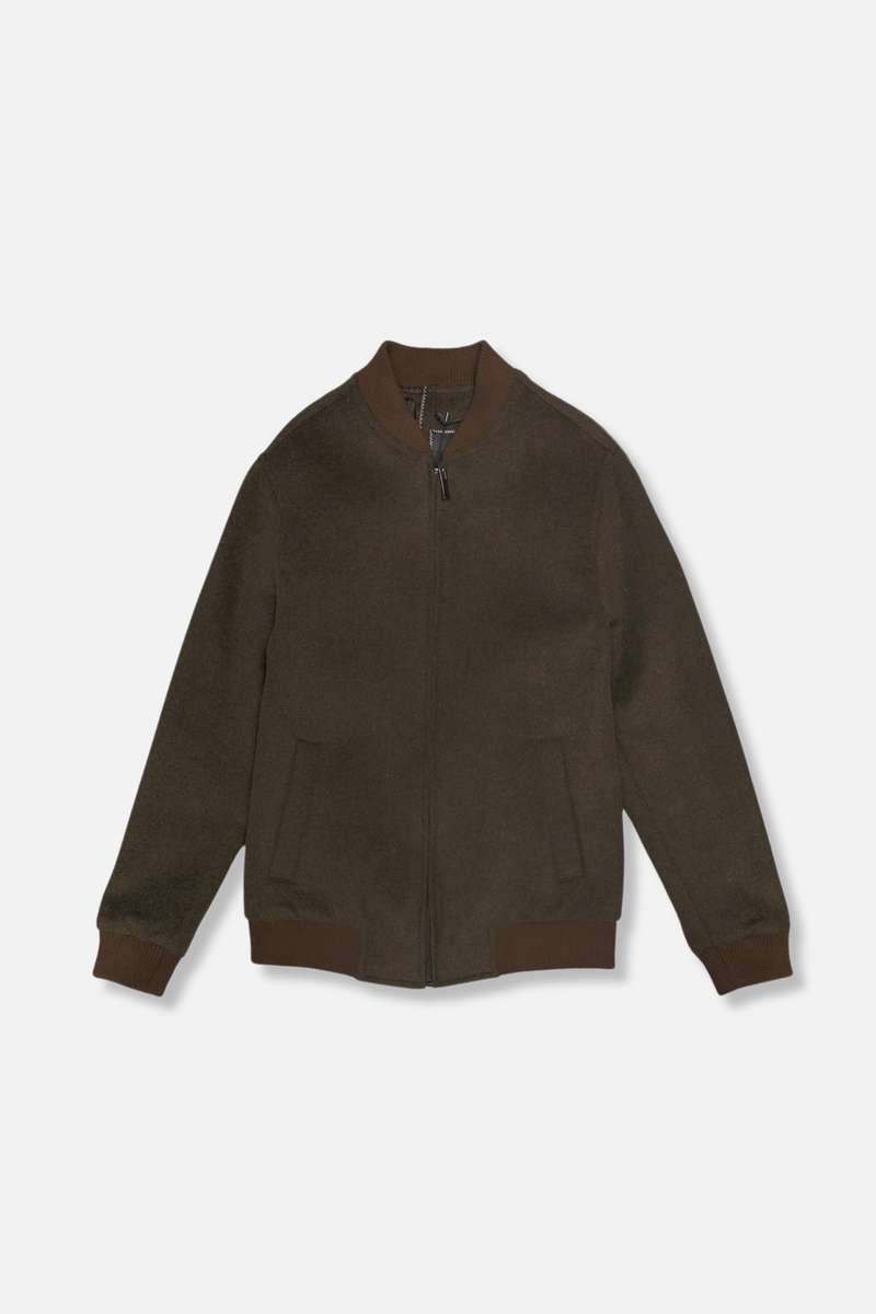 Drew Wool Blend Bomber Jacket