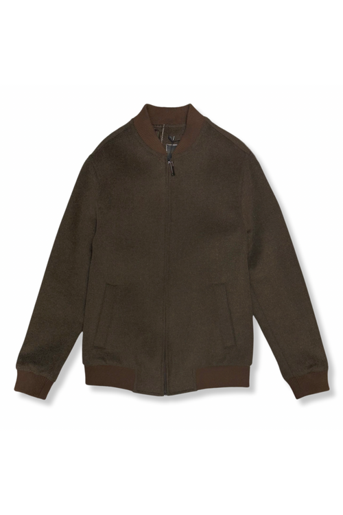 Drew Wool Blend Bomber Jacket