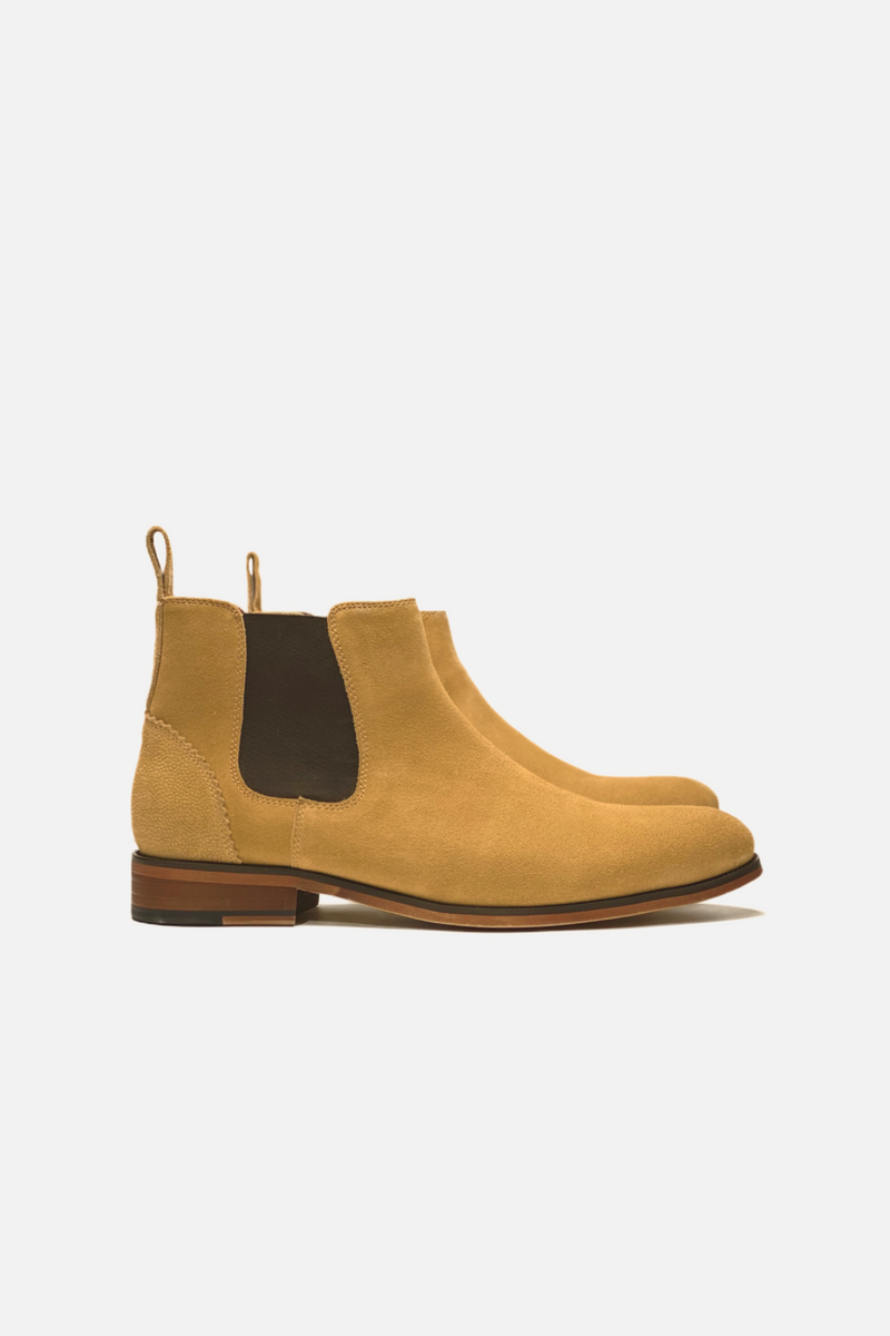 David Edwards Desert Men s Suede Chelsea Boots Sand 1053 NEFNYC New Edition Fashion
