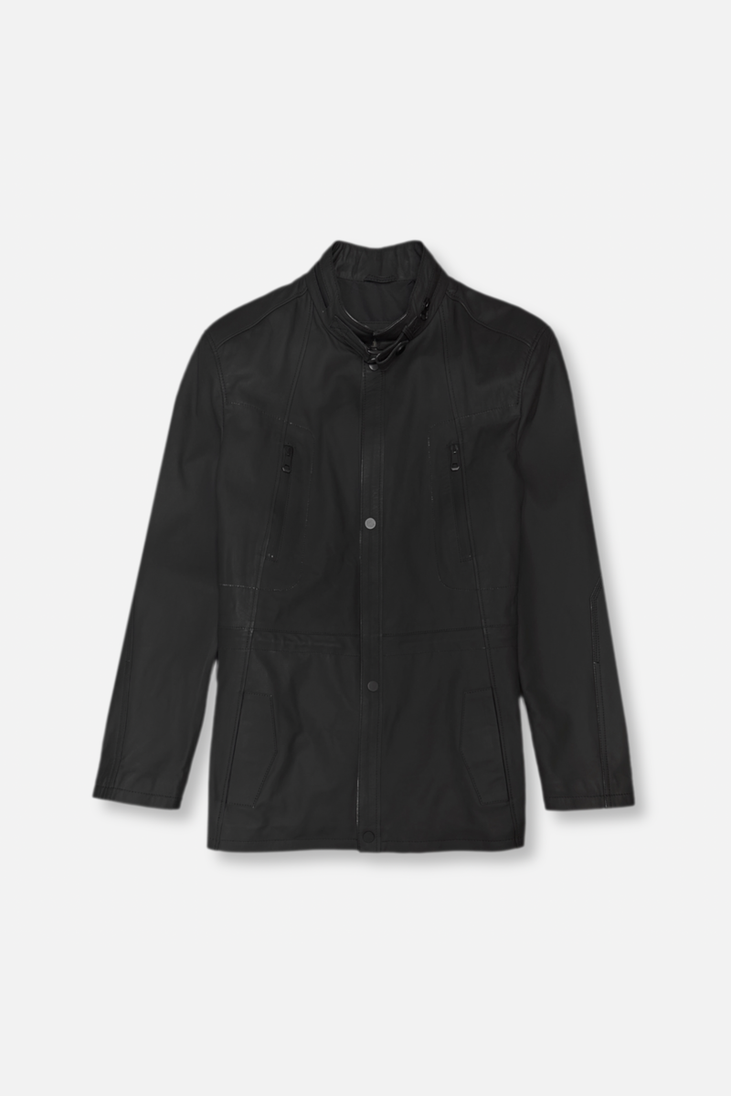 Zeus Matte Leather Jacket