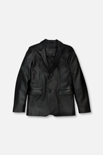 Donovan Leather Blazer