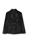 Dunning Double Breasted Leather Blazer
